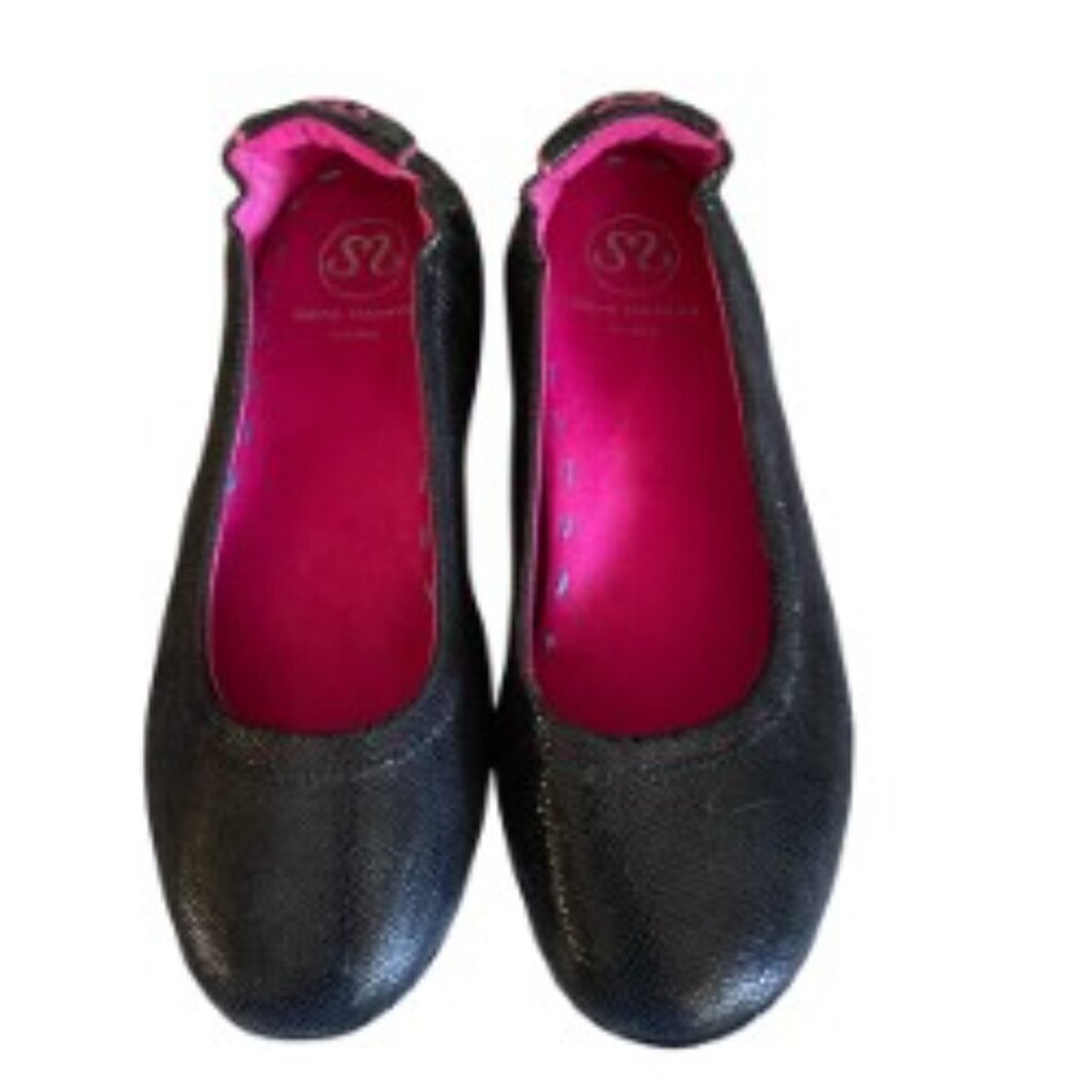 Soto Massini Black Textured Milan Ballet Flats 38F